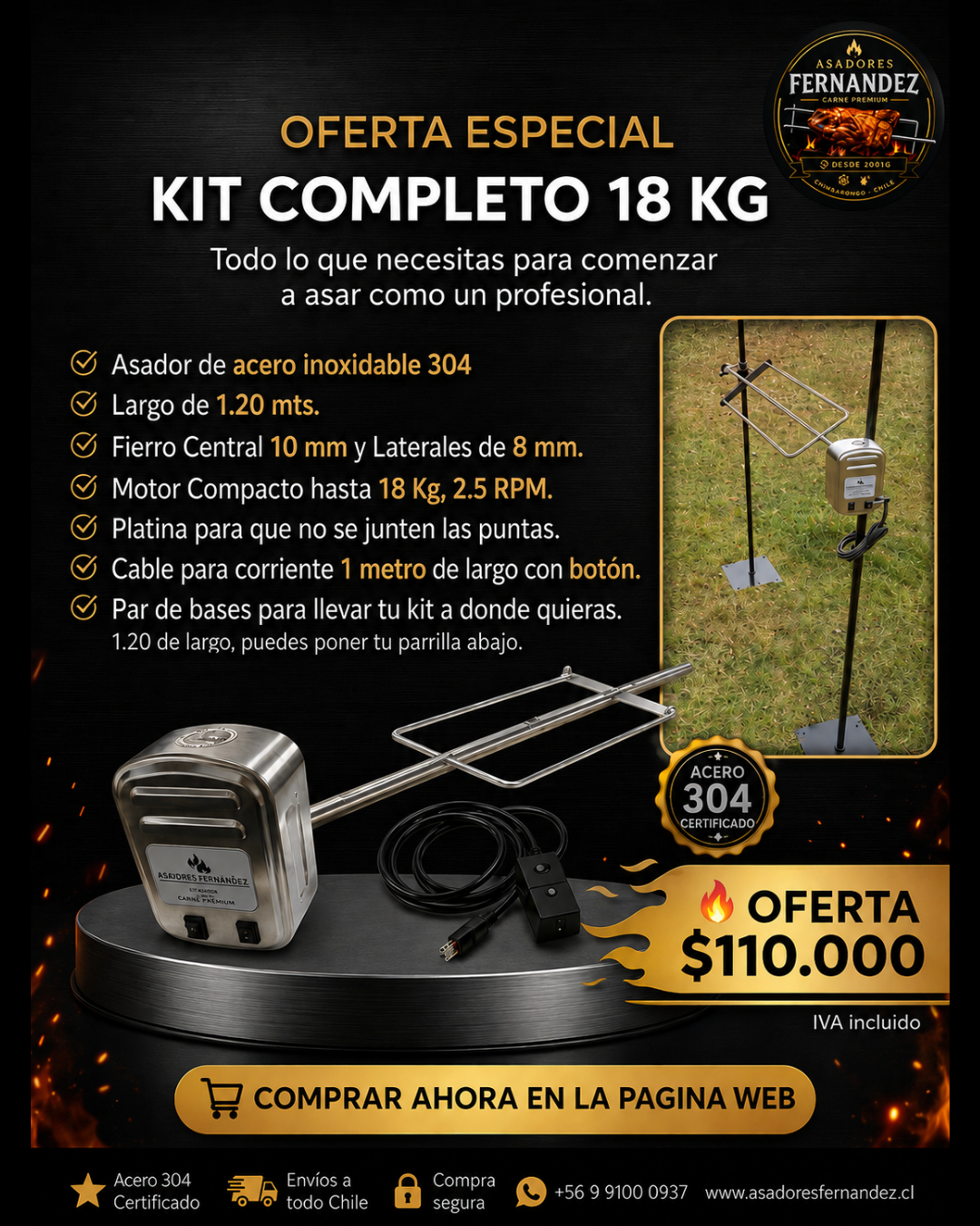 Kit completo 18 kilos con Bases