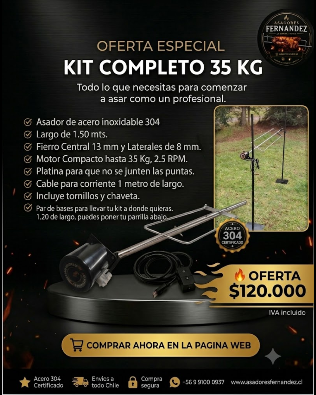 Kit completo 35 kilos con bases