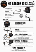 Kit Asador 15 Kilos con soportes