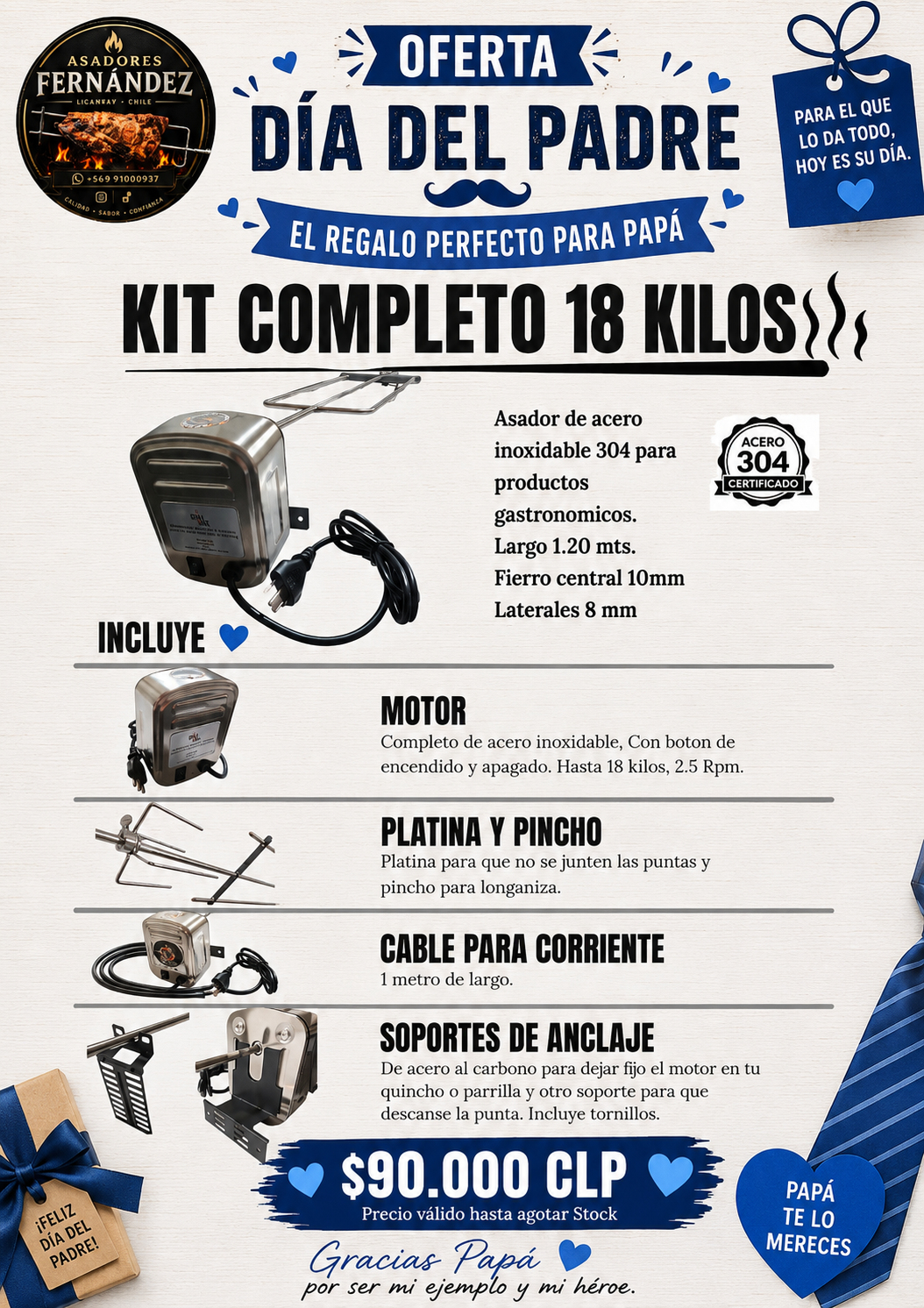Kit Día del padre 18 kilos