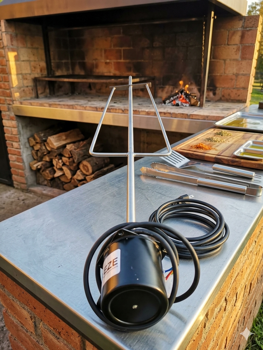 Kit Asador de Acero Inoxidable para 35Kg