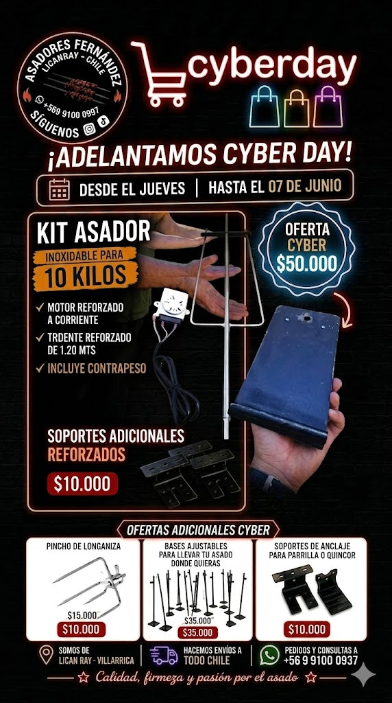 OFERTA CYBER KIT ASADOR 10 KG