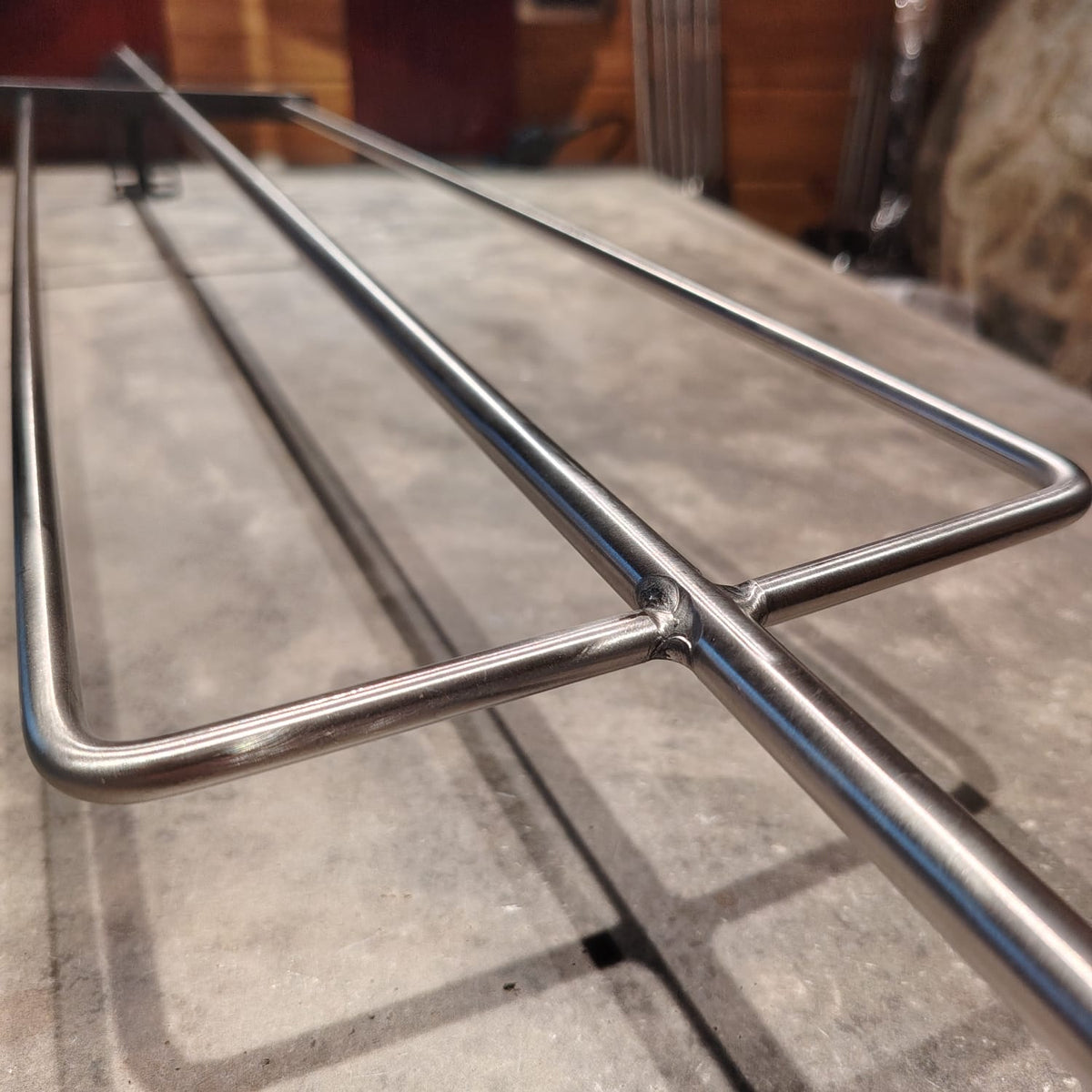 Kit asador  35 kilos con tridente de 1.20 de largo